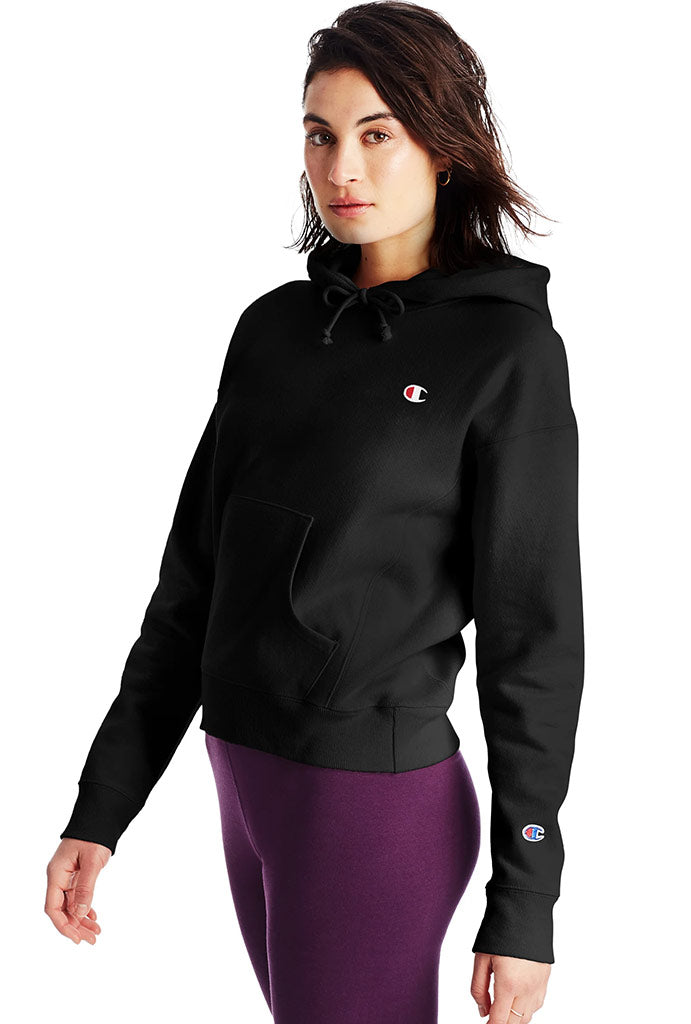 Champion Reverse Weave Women's Pullover Hoodie, C logo