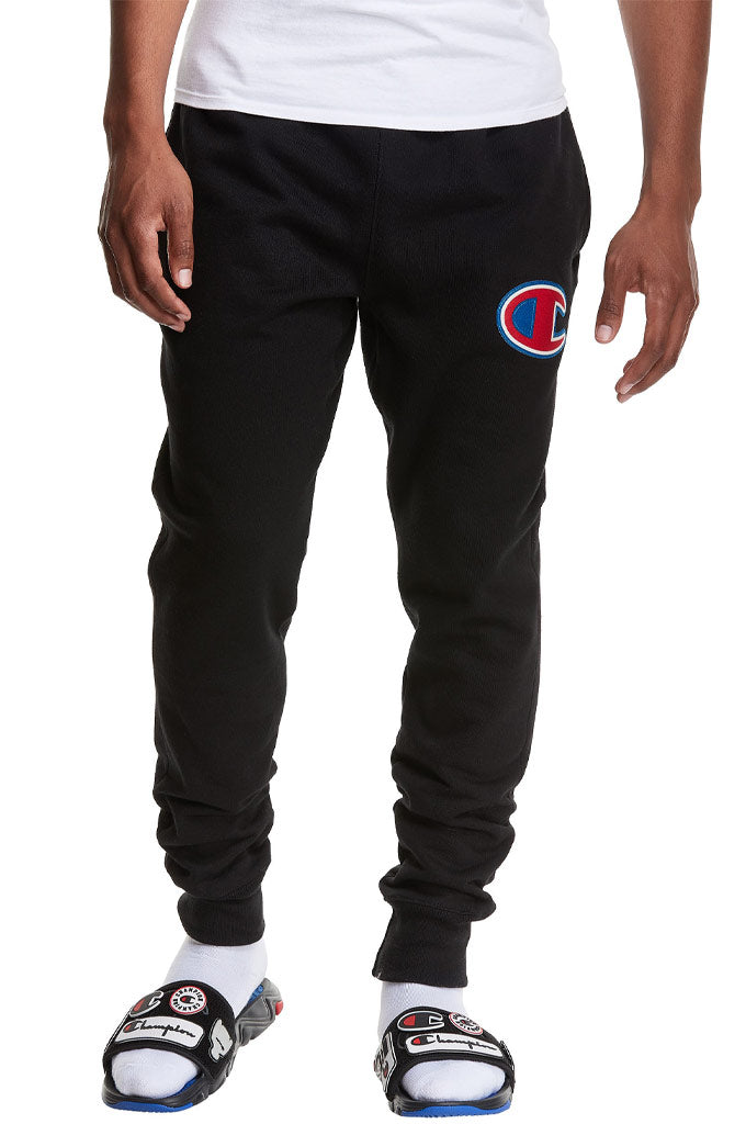 Champion Men's Reverse Weave Joggers, Comfortable, Fleece Pants for Men, C  Logo, 30.5