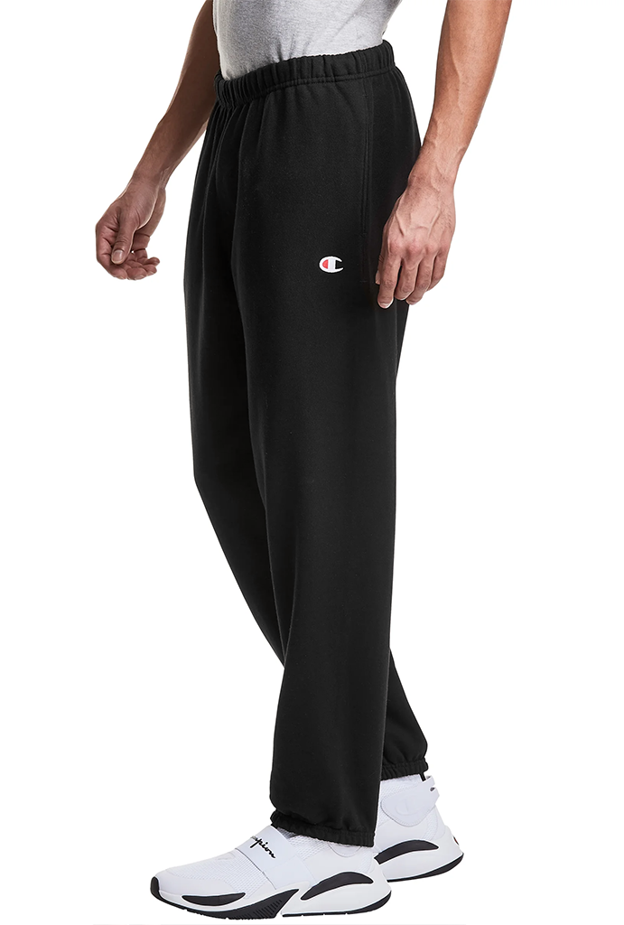 Champion reverse weave banded bottom black sweatpants on sale