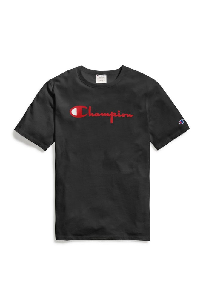 Champion Heritage Men's Tee, Flock 90s Logo - Mainland Skate & Surf