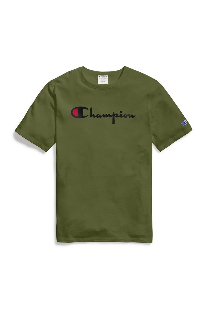 Champion Heritage Men's Tee, Flock 90s Logo - Mainland Skate & Surf