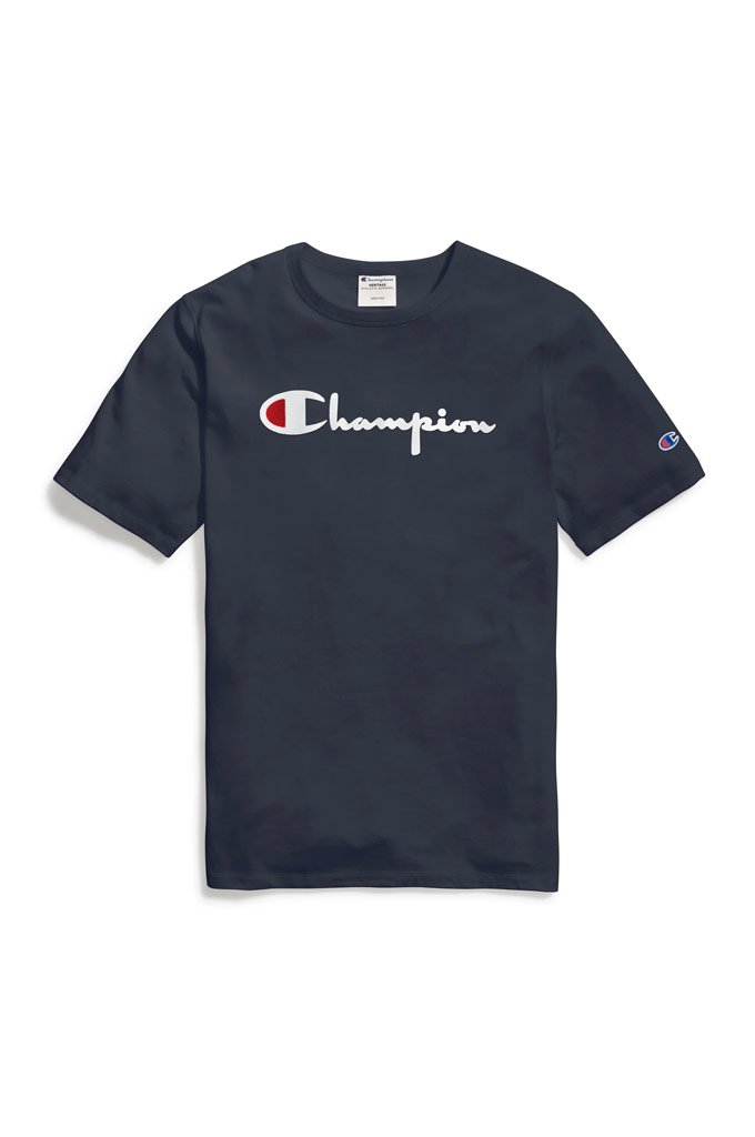 Champion Heritage Men's Tee, Flock 90s Logo - Mainland Skate & Surf