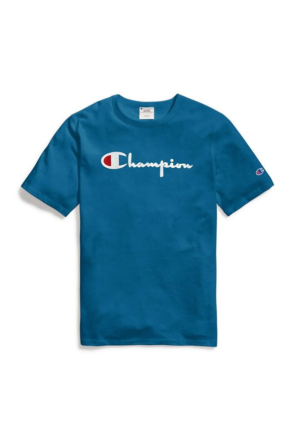 Champion Heritage Men's Tee, Flock 90s Logo - Mainland Skate & Surf