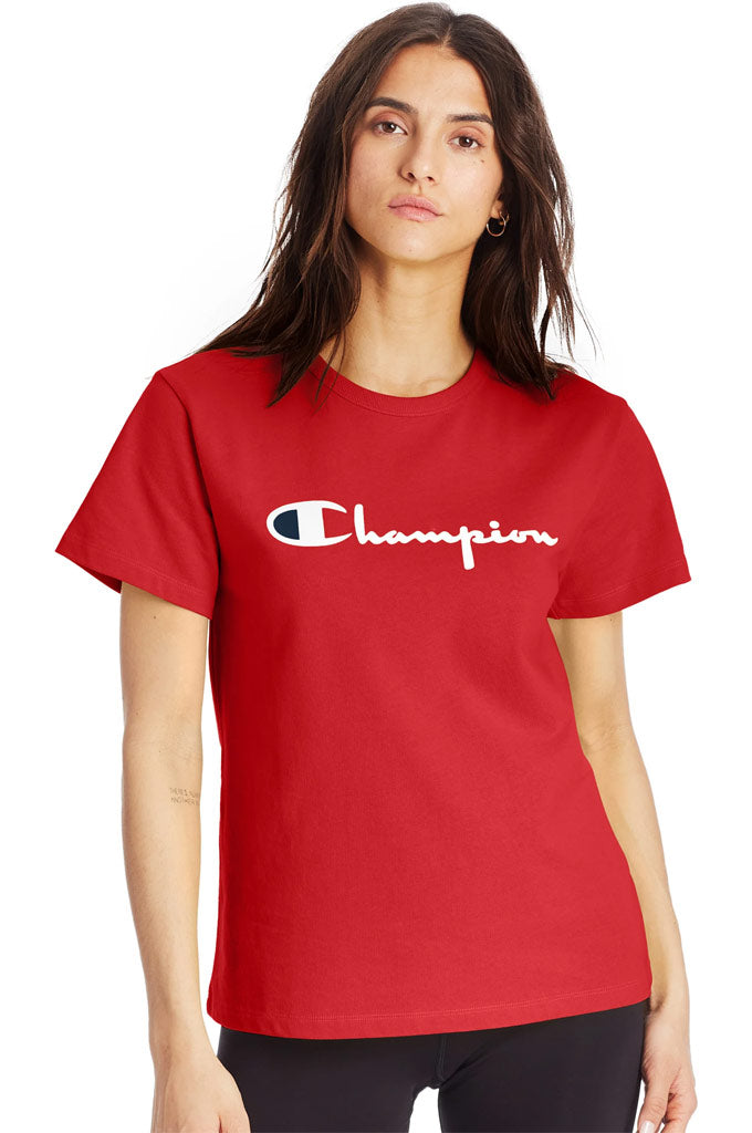 T shirt champion rouge femme deals