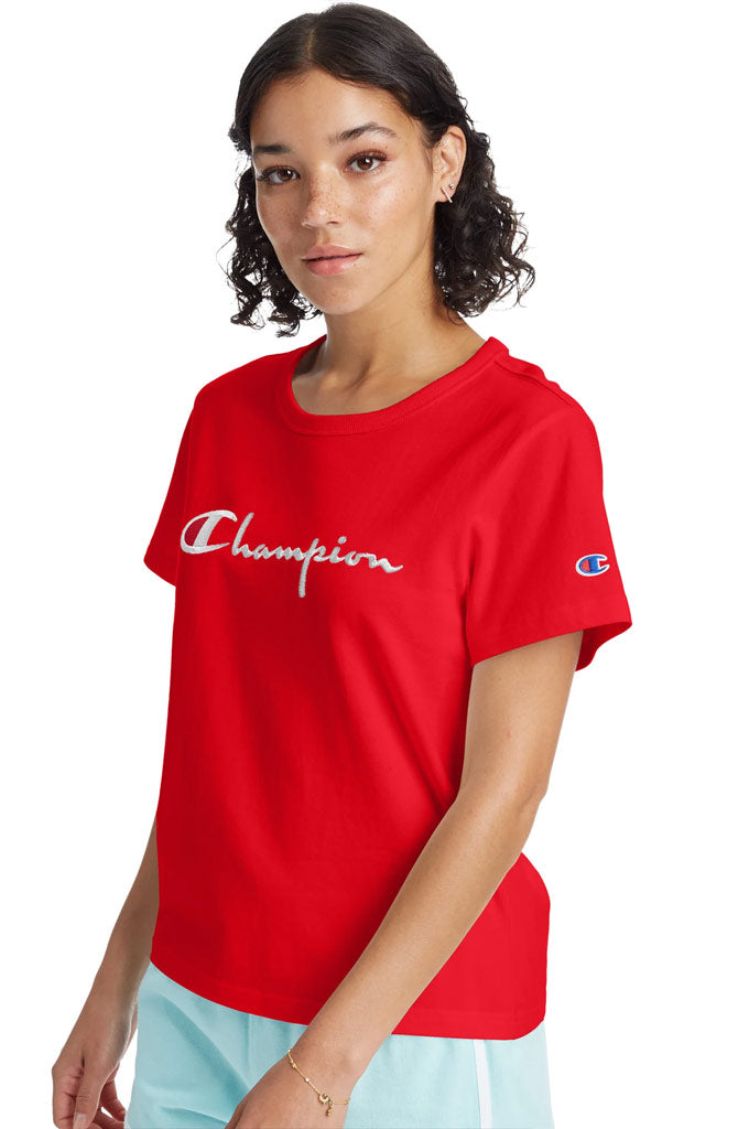 Champion Girlfriend Women's Tee, Script Logo– Mainland Skate & Surf