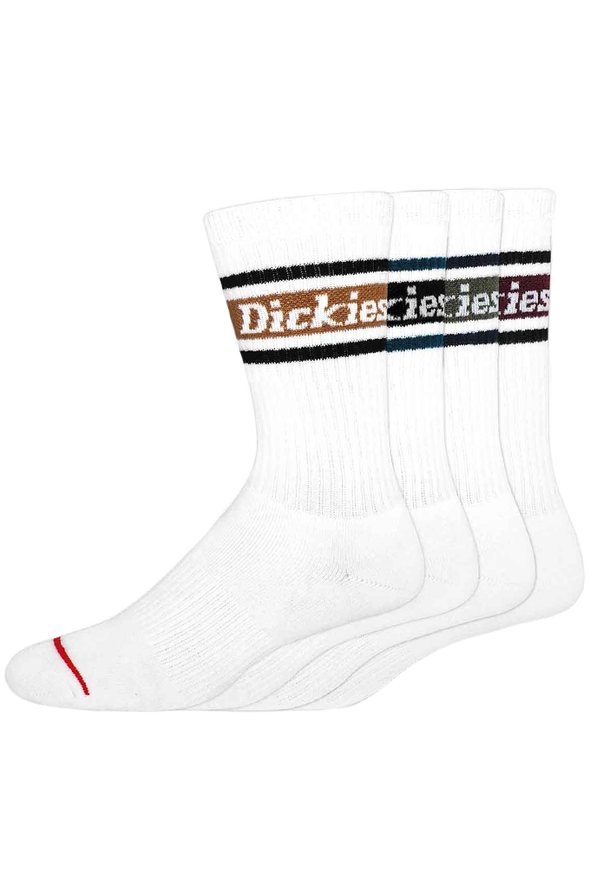 Dickies Skateboarding Rugby Performance Crew Socks 4 Pack