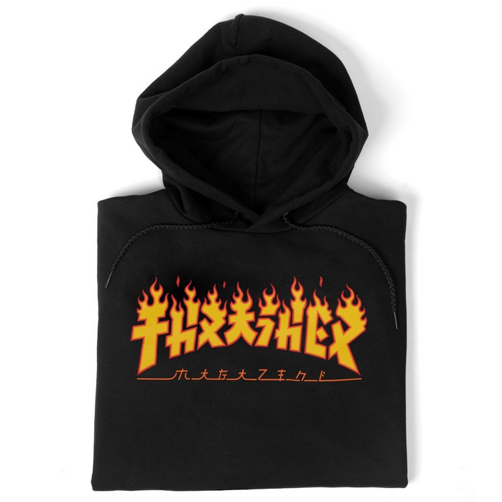 Thrasher Godzilla Flame Hoodie