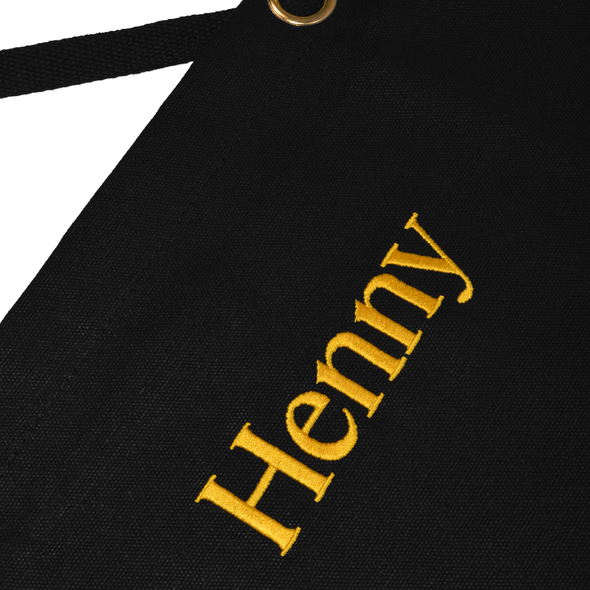 Henny Apparel Embroidered Canvas Apron