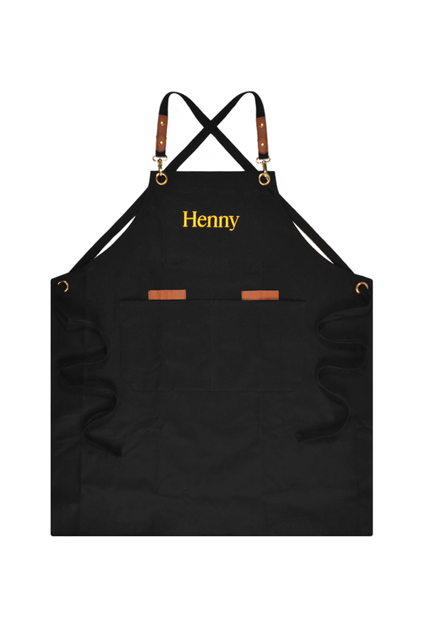 Henny Apparel Embroidered Canvas Apron