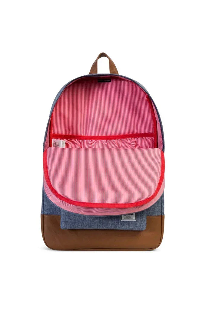 herschel backpack navy red Supply Co. - Heritage Backpack, Navy/W Camo/Red you cannot go wrong with the Heritage Mid Volume Backpack from Herschel Supply Co. Herschel Backpack Red Inside Herschel