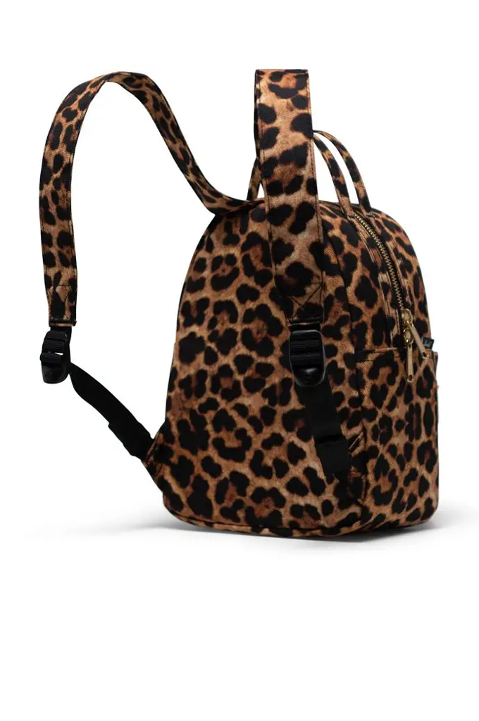 Mini leopard 2025 print backpack