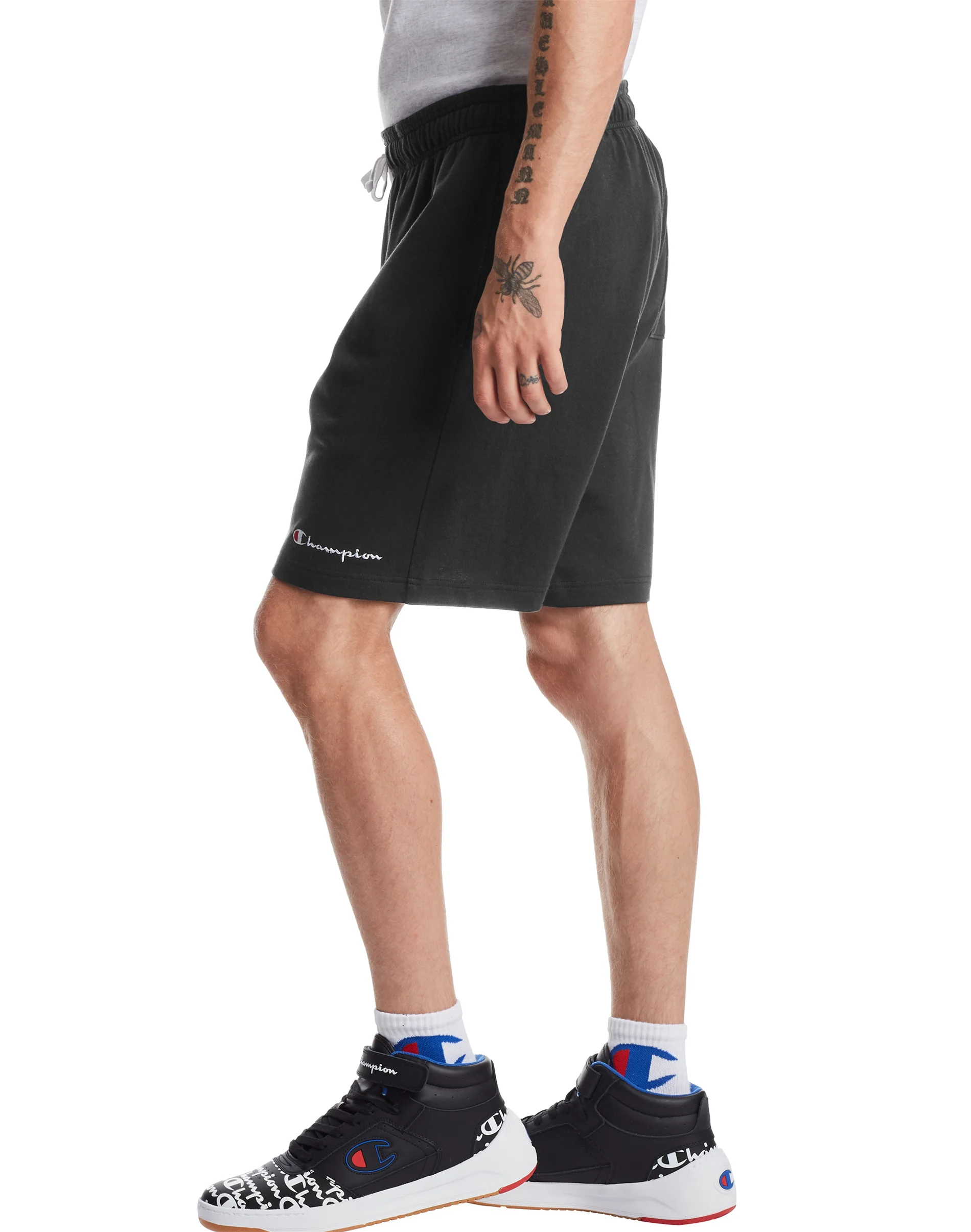 Champion heavyweight jersey 2024 black sweat shorts