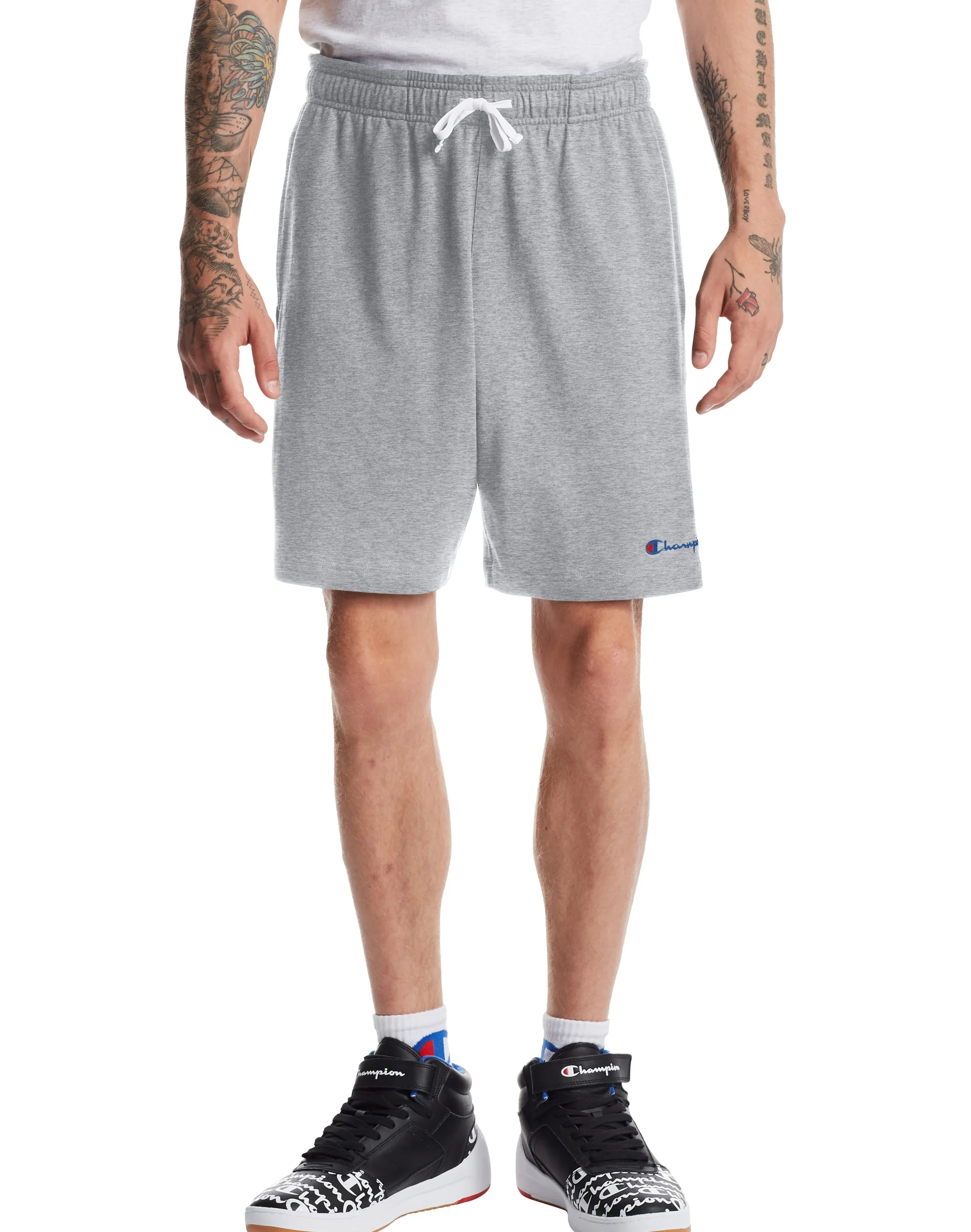 Champion heavyweight jersey best sale black sweat shorts