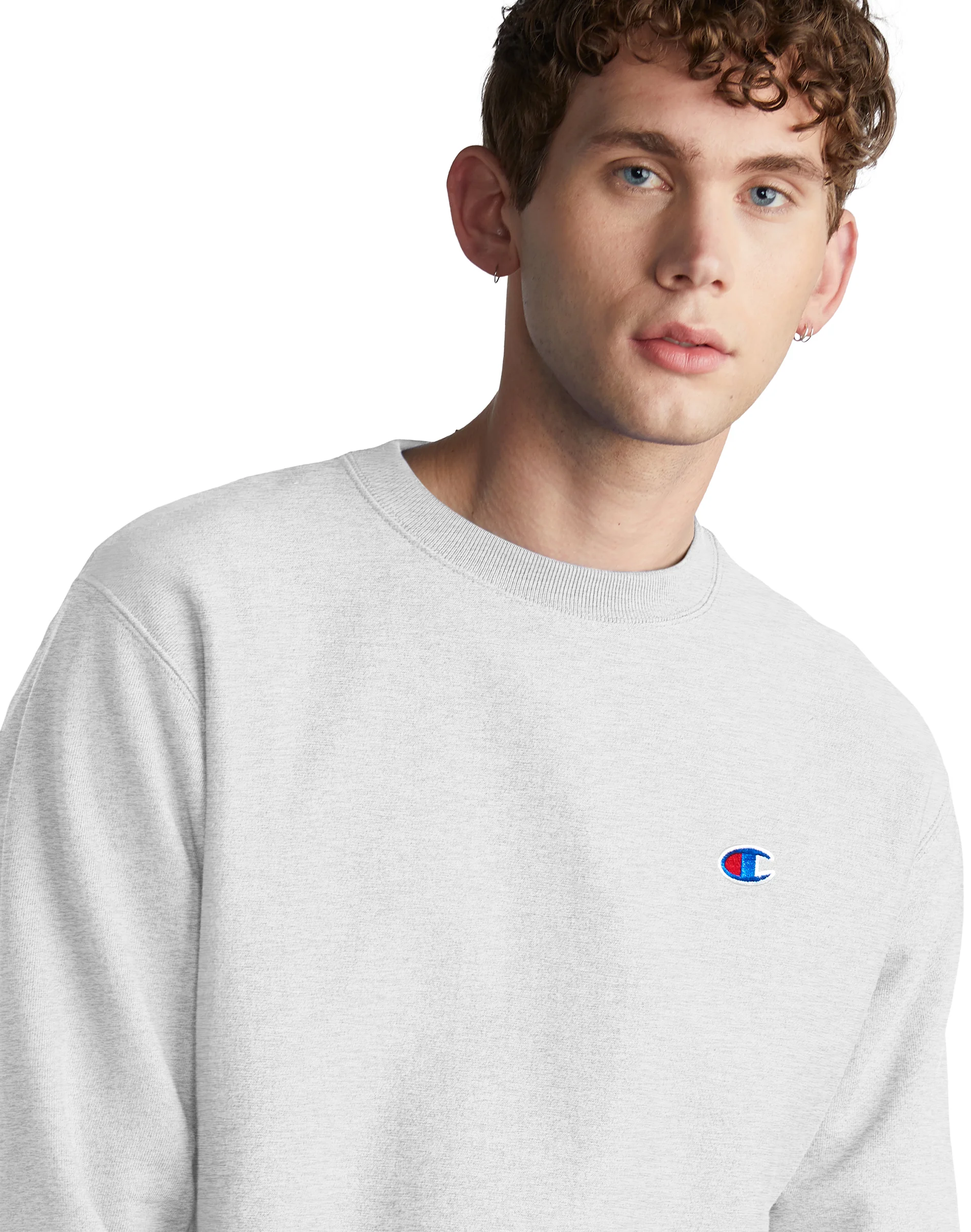 WHITE CHAMPION SWEATSHIRT WITH THE WHEN IT'S GO TIME LOGO