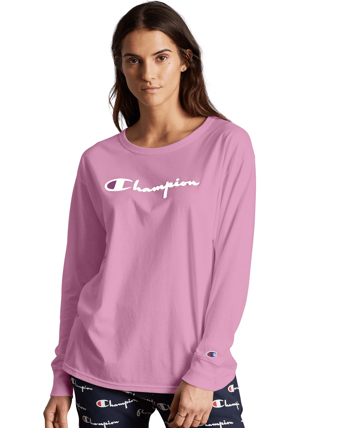Pink champion long sleeve sale