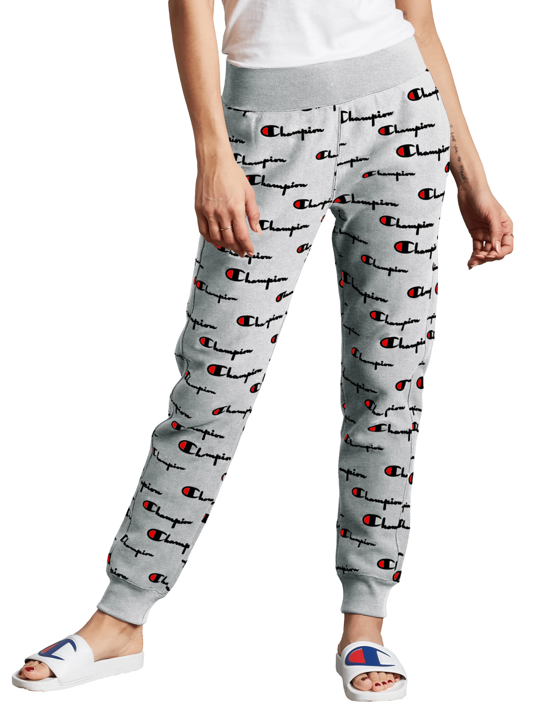 Champion all over shop print joggers womens