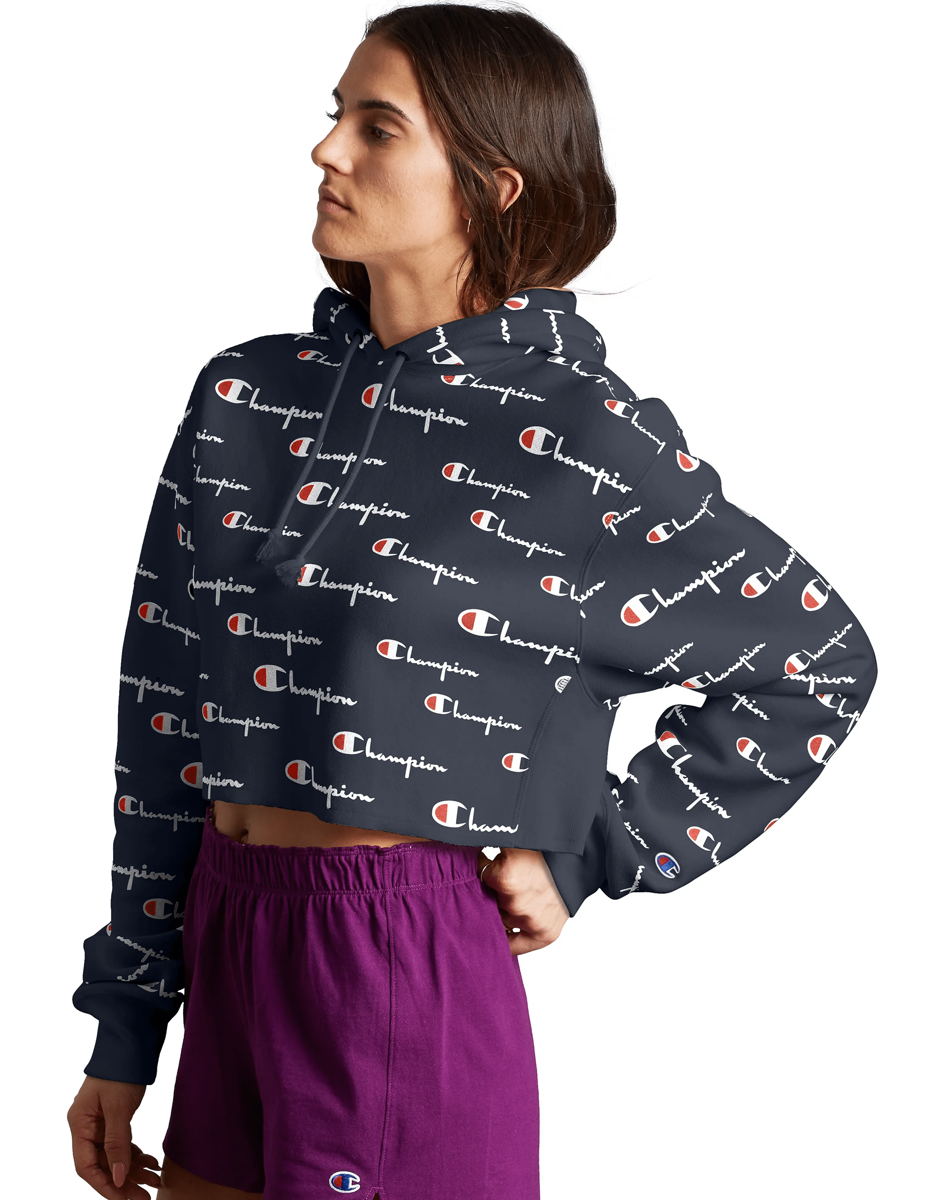 Champion life women's reverse weave cropped cut off hood online