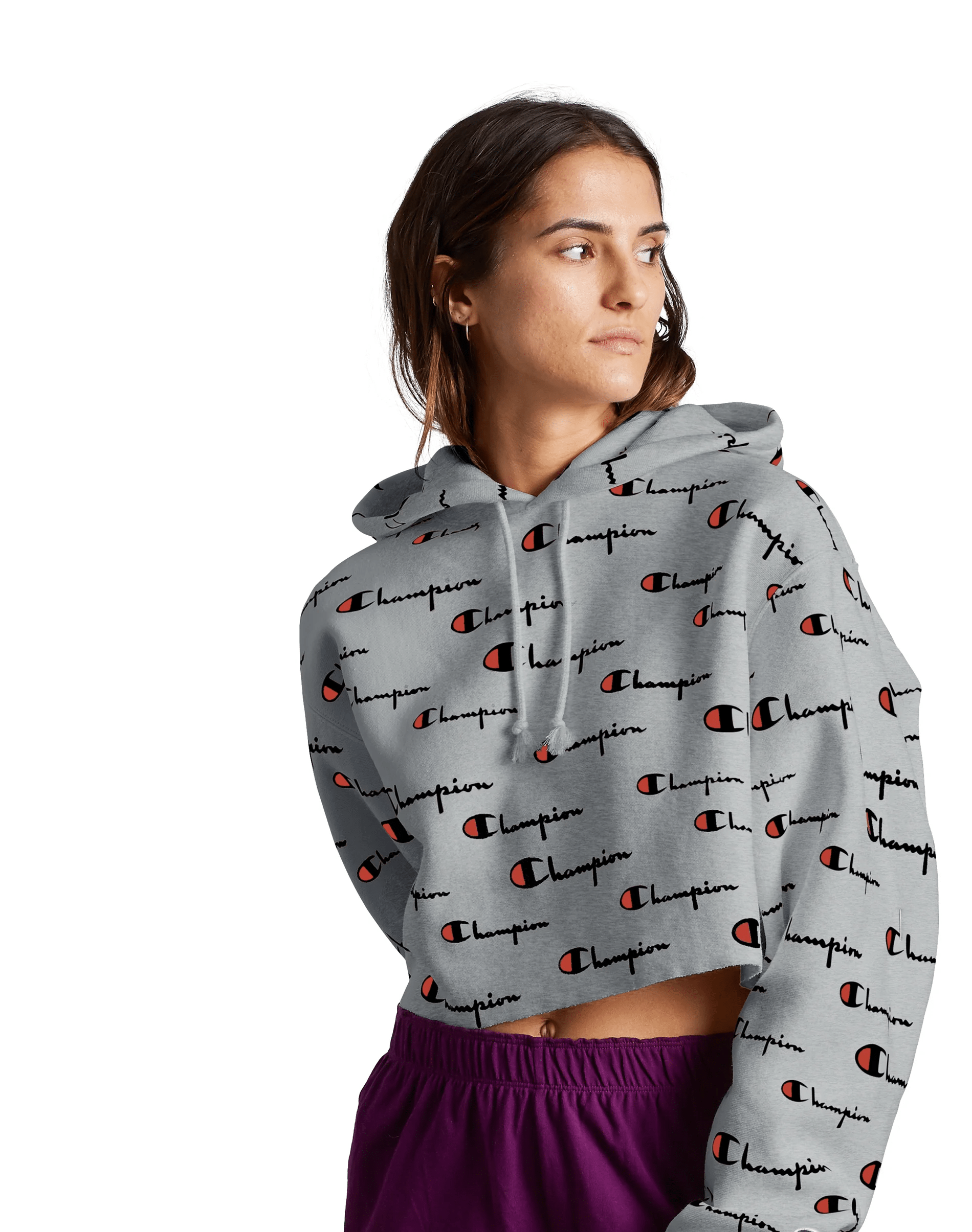 Champion women's reverse weave cropped cut off hood hotsell
