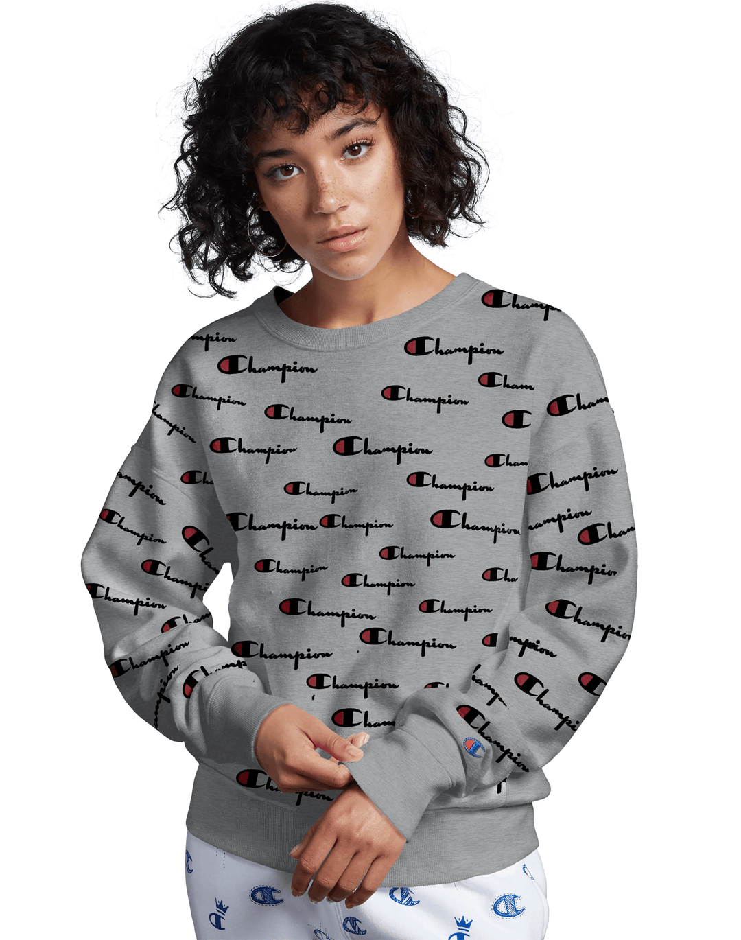 Champion all over crewneck discount