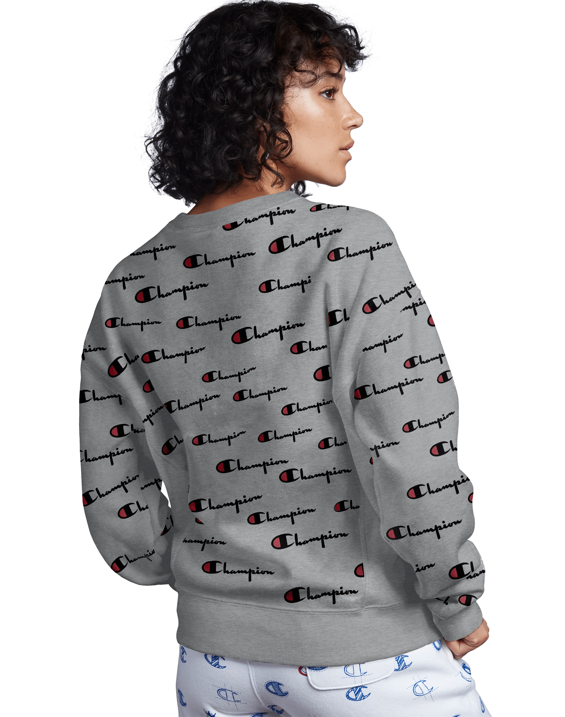 Champion Reverse Weave Women s Crew All Over Logo Mainland Skate