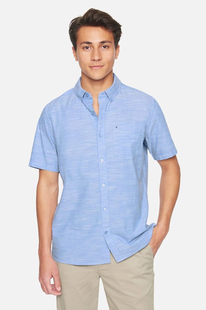 hurley short sleeve button down shirts