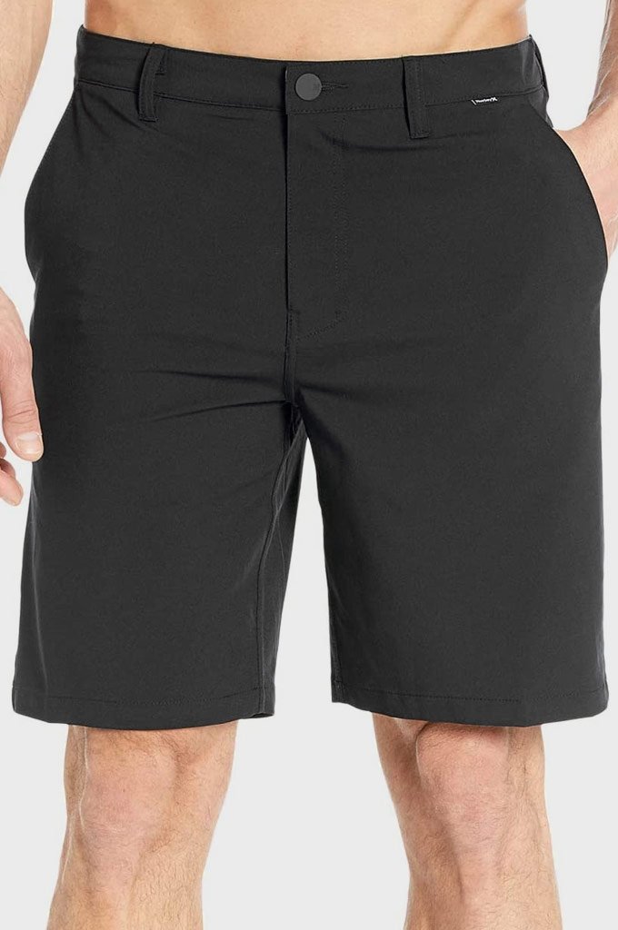 Hurley Men s Hybrid 20 inch Outseam Phantom Stretch Walk Shorts Black 38