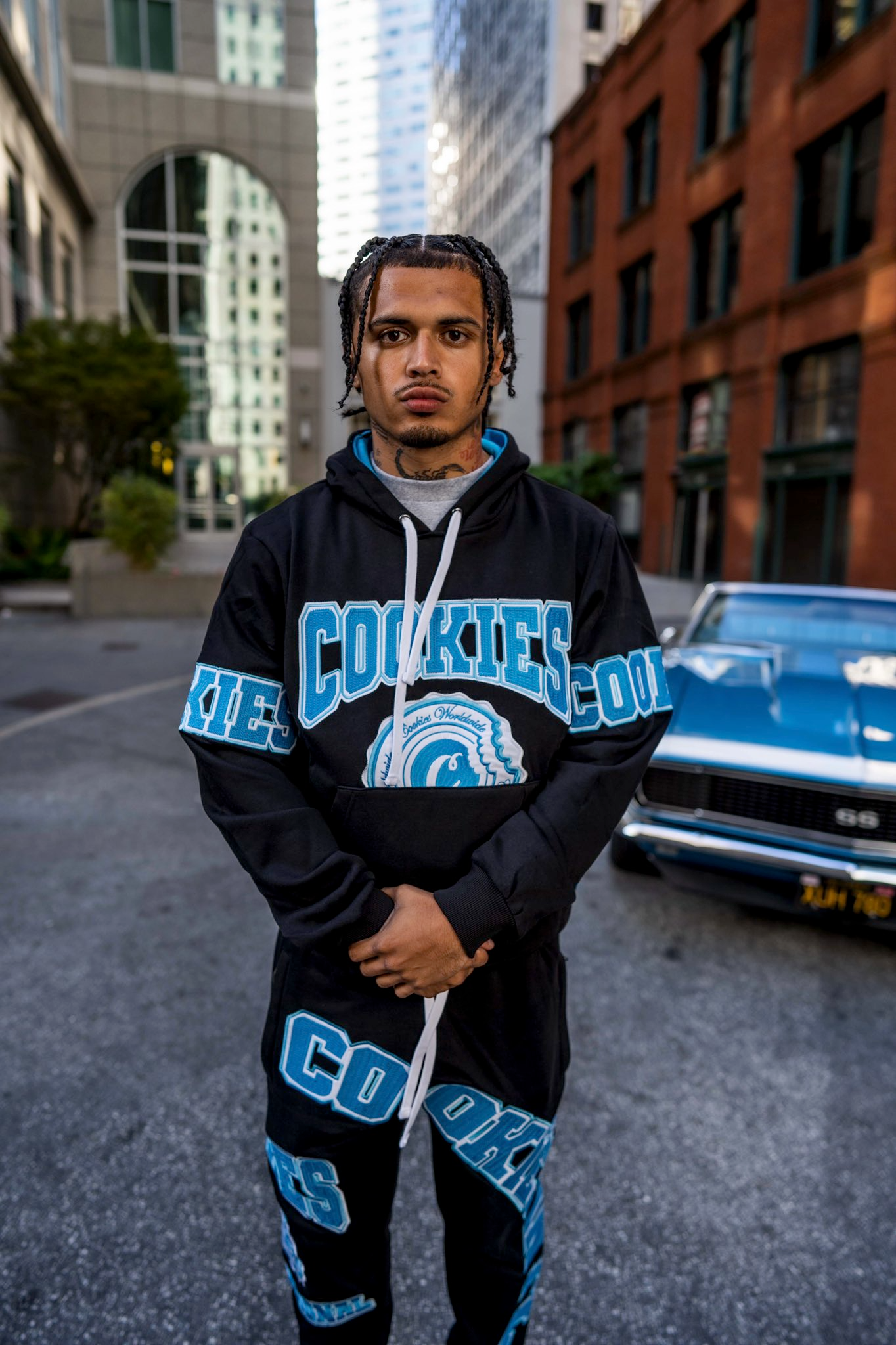 Blue online cookies hoodie