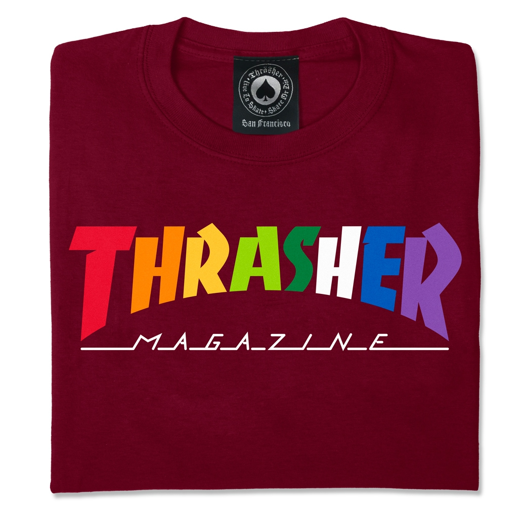Thrasher shirt shop burgundy