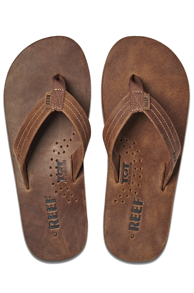 Mens leather hotsell flip flops reef