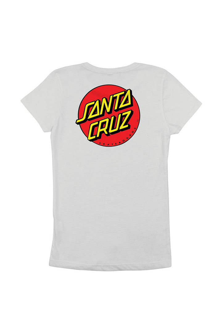 Santa Cruz Womens Classic Dot Fitted Tee - Mainland Skate & Surf