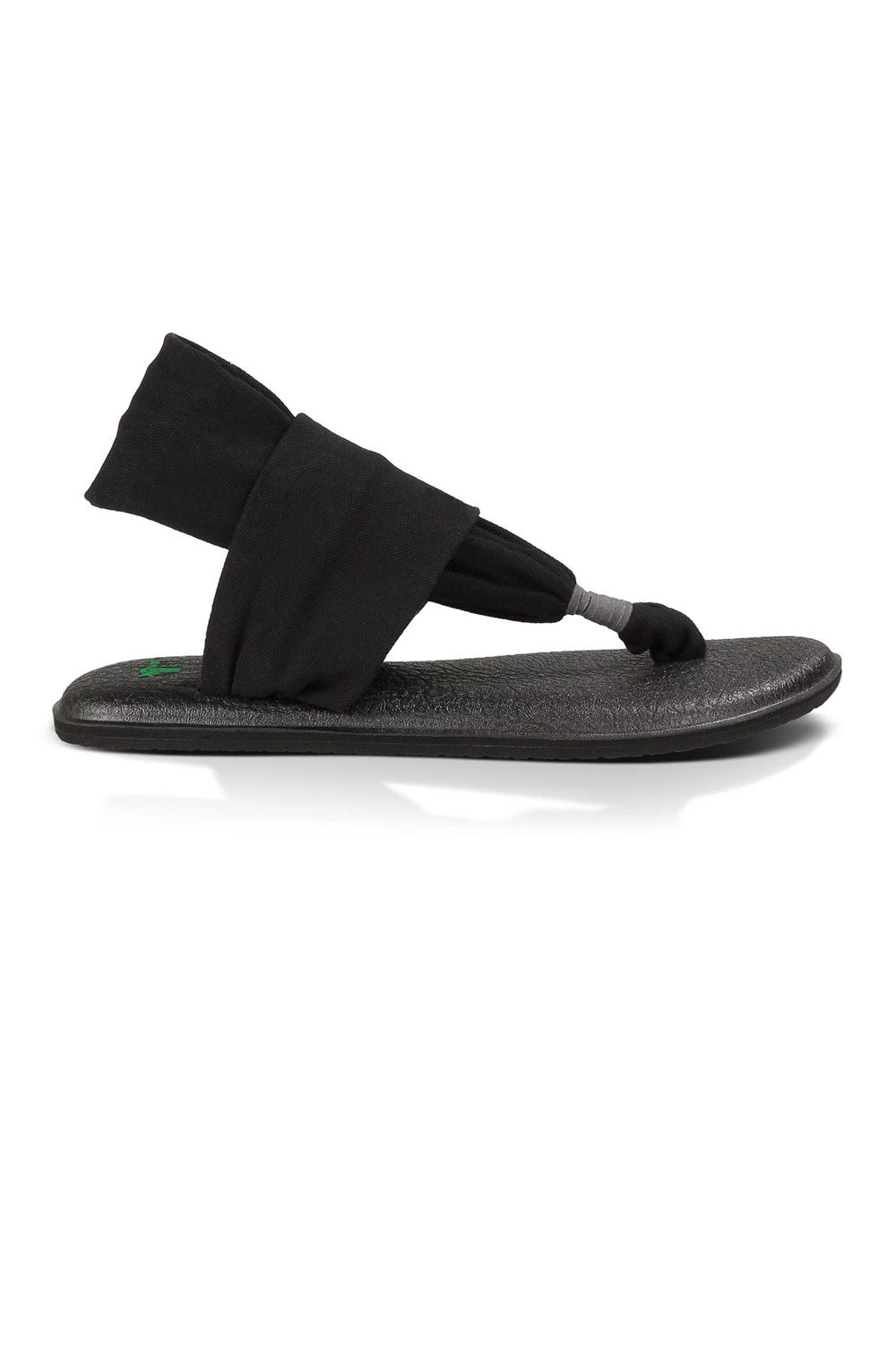 Sanuk Yoga Joy Flip Flops Womens Sandals Size 7 Shoes Black White