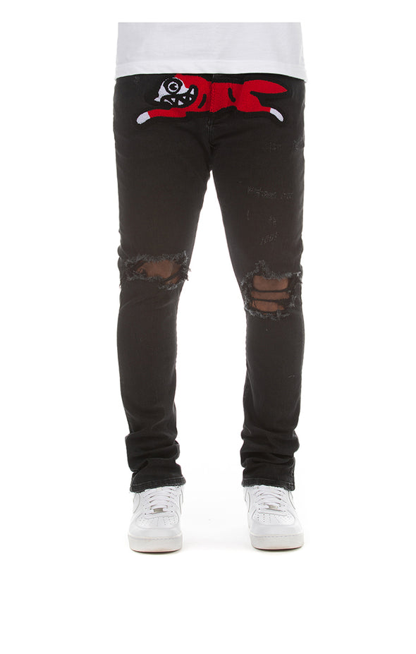 Icecream Black Running Dog Jeans