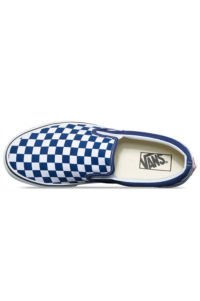 Vans blue and shops white checkered