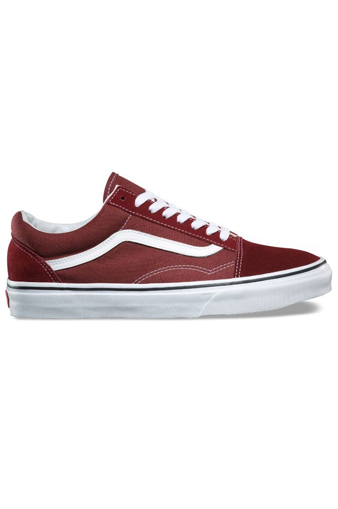 Vans Skate Old Skool Red & White Suede Skate Shoes